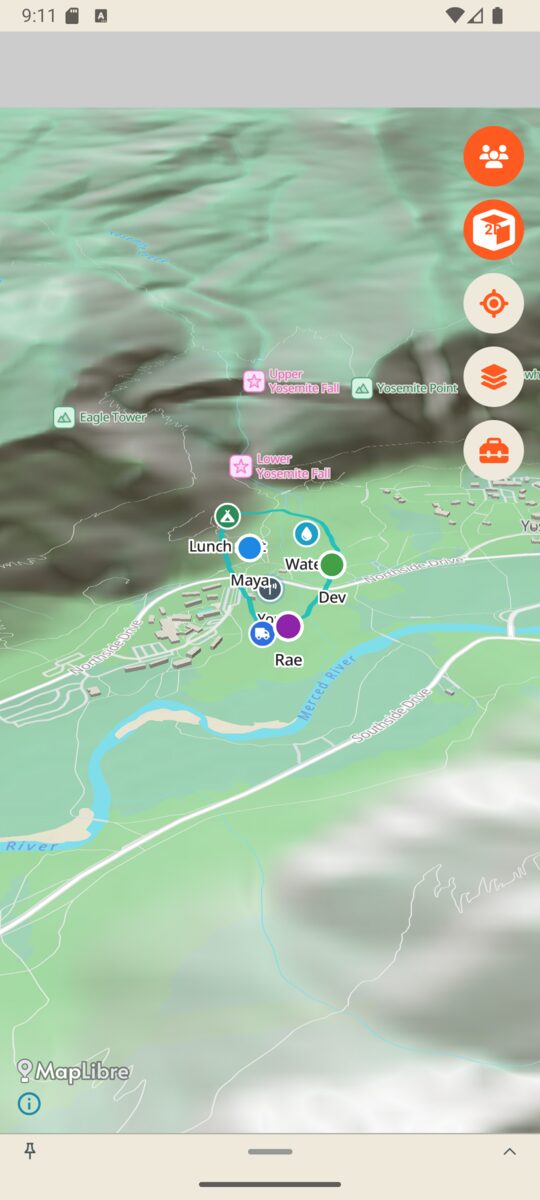 Signum map tilted into 3D with terrain shading